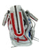 Balenciaga White, Red & Blue Leather Zip Top Graffiti Tassel Detail Bag White, Red & Blue / Small
