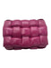 Bottega Veneta Rasberry Pink Leather Basket Weave padded Flap Crossbody Bag Rasberry Pink / Small