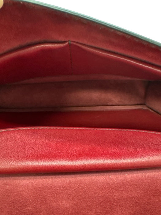 Christian Dior Burgundy Red Leather Gold hardware Logo Chain Strap Bag Burgundy Red / S
