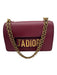 Christian Dior Burgundy Red Leather Gold hardware Logo Chain Strap Bag Burgundy Red / S