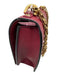 Christian Dior Burgundy Red Leather Gold hardware Logo Chain Strap Bag Burgundy Red / S