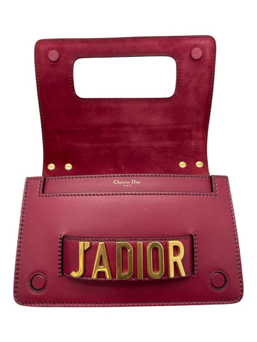 Christian Dior Burgundy Red Leather Gold hardware Logo Chain Strap Bag Burgundy Red / S