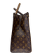 Louis Vuitton Brown & Tan Coated Canvas Reverse Monogram Square Tote Bag Brown & Tan / Large