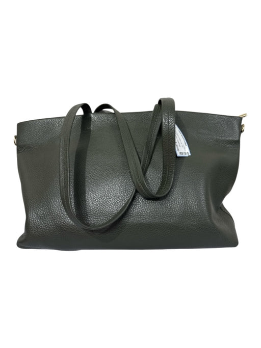 Cuyana Olive Green Leather Zip Top Tote Bag Olive Green / Medium