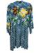 Johnny Was Size L Blue, Yellow, Multi Viscose Floral & Geometric Dress Blue, Yellow, Multi / L