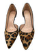 J. Crew Shoe Size 8.5 Brown & Black Leather Upper Calf Hair Leopard Pumps Brown & Black / 8.5