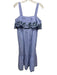 Kate Spade Size Medium Blue Cotton Blend Embroidered Flowers Sleeveless Dress Blue / Medium