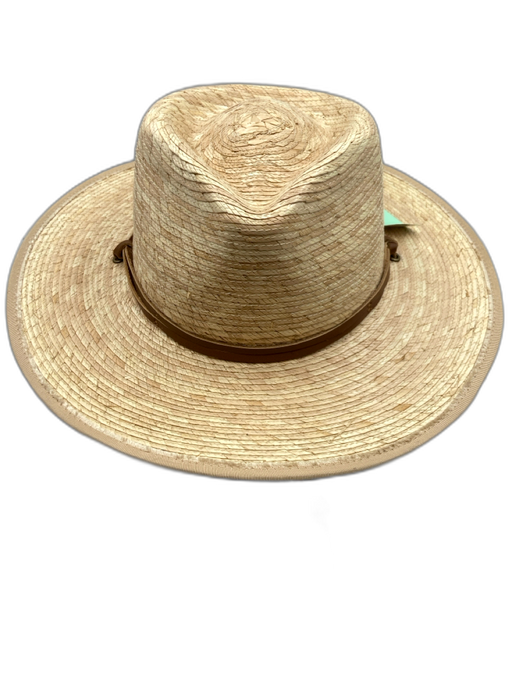 Hemlock Hat Company Beige Palm Straw Tear Drop Sun Hat Woven Hat Beige / L