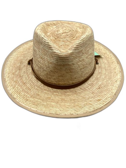 Hemlock Hat Company Beige Palm Straw Tear Drop Sun Hat Woven Hat Beige / L