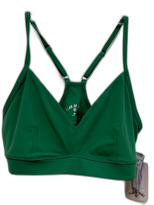 YearOne Size M Green Nylon Blend Spaghetti Strap Triangle Bra Green / M