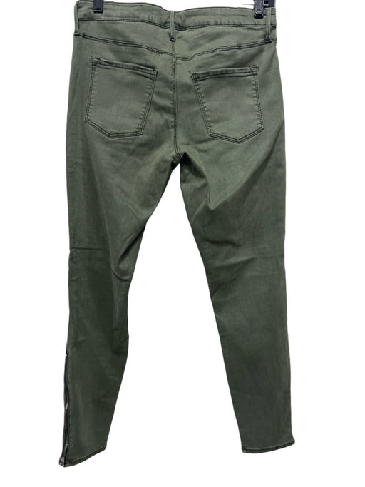 Pistola Size 29 Olive Green Cotton Blend Zipper Detail Zip & Button Pants Olive Green / 29