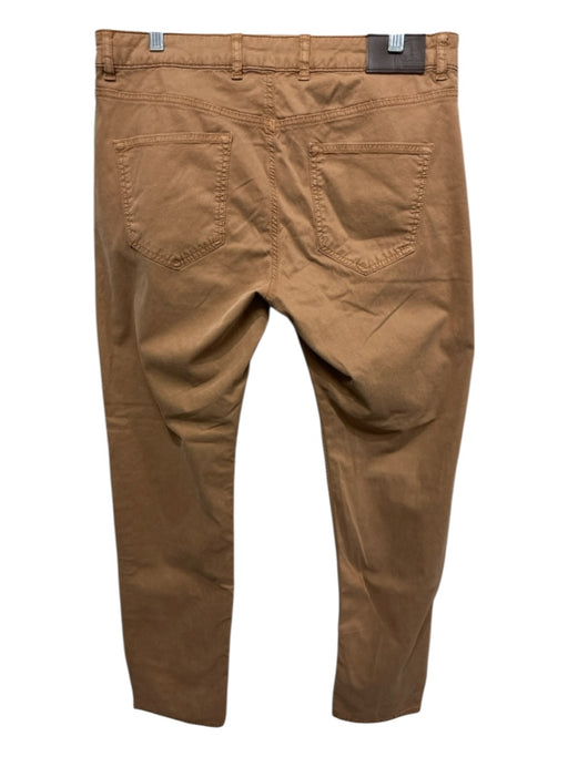 Peter Millar Size 36 Brown Lyocell Blend Solid Zip Fly Men's Pants Brown / 36