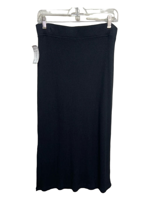 Rails Size M Black Rayon Blend Elastic Waist Ribbed Midi Skirt Black / M