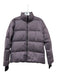Theory Size P Lavender Gray Polyester Puffer Black zippers Mock Neck Jacket Lavender Gray / P