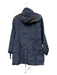Blanc Noir Size S Blue & Black Polyester PU Leather Brocade Zip & Snap Coat Blue & Black / S