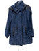 Blanc Noir Size S Blue & Black Polyester PU Leather Brocade Zip & Snap Coat Blue & Black / S