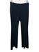 Derek Lam Size 4 Navy Blue Cotton Pleat Detail Mid Rise Flare Pants Navy Blue / 4