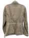 Prada Faded Size 40 Olive Green Cotton & Linen Button Front Military Jacket Olive Green / 40
