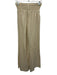 Krisa Size S Cream Linen Blend Shirred Waist Drawstring Wide Leg Pants Cream / S