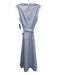 Peserico Size 42/S Light Blue Cotton Ball Bead Trim Sleeveless Scoop Neck Dress Light Blue / 42/S