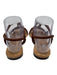Vince Shoe Size 37 Brown & Beige Leather & Cork Woven Square Toe Sandals Brown & Beige / 37