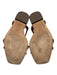 Vince Shoe Size 37 Brown & Beige Leather & Cork Woven Square Toe Sandals Brown & Beige / 37