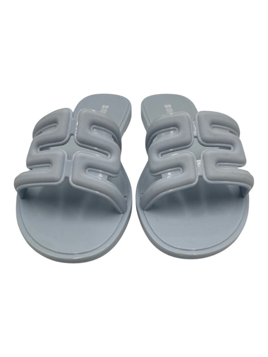 Melissa Shoe Size 7 Light Blue Silicone Logo Slide Mule Flat Sandals Light Blue / 7
