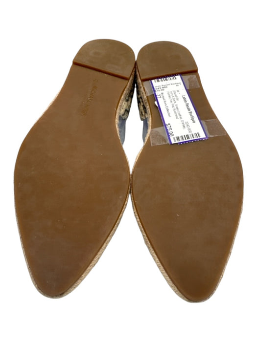 Michael Kors Collection Shoe Size 37 Ivory & Black Snake Leather Flat Espadrille Ivory & Black / 37