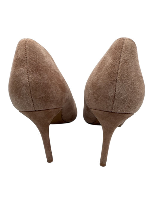 42 Gold Shoe Size 7.5 Taupe Brown Suede Pointed Toe Heel Pumps Taupe Brown / 7.5