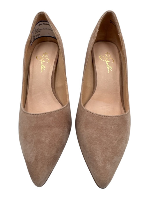 42 Gold Shoe Size 7.5 Taupe Brown Suede Pointed Toe Heel Pumps Taupe Brown / 7.5