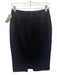 Ralph Lauren Size 4 Black Wool Back Zip Below Knee Skirt Black / 4