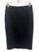 Ralph Lauren Size 4 Black Wool Back Zip Below Knee Skirt Black / 4