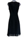Alaia Size Est S Black & Blue Sleeveless V Neck Ribbed Midi Dress Black & Blue / Est S
