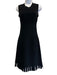 Alaia Size Est S Black & Blue Sleeveless V Neck Ribbed Midi Dress Black & Blue / Est S