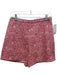 Julia Amory Size M Red & White Cotton All Over Print Side Zip Shorts Red & White / M