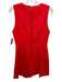 Alice + Olivia Size 8 Red Polyester Sleeveless V Neck Back Zip Dress Red / 8
