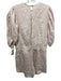 The Femm Size L Light Pink Linen 1/2 Puff Sleeve Open Back Keyhole Back Romper Light Pink / L