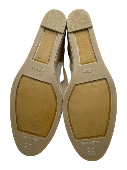 Castaner Shoe Size 38 White & Beige Canvas Upper Platform Wedge Espadrille White & Beige / 38