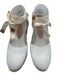 Castaner Shoe Size 38 White & Beige Canvas Upper Platform Wedge Espadrille White & Beige / 38