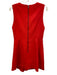 Alice & Olivia Size 8 Red Polyester Sleeveless V Neck Back Zip Fold Over Dress Red / 8