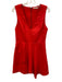Alice & Olivia Size 8 Red Polyester Sleeveless V Neck Back Zip Fold Over Dress Red / 8