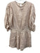 The Femm Size L Blush Pink Linen Back button & zip Keyhole Pleat Detail Romper Blush Pink / L