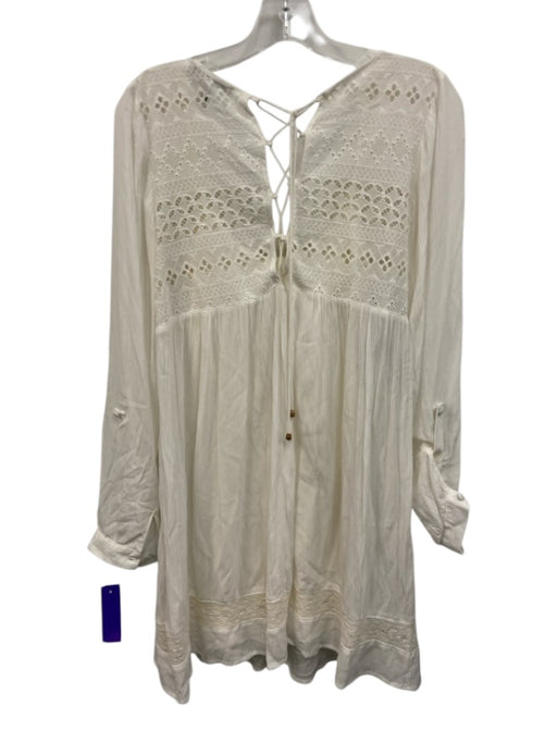 heartloom Size S White Rayon & cotton Cutout Detailing Back Tie Dress White / S