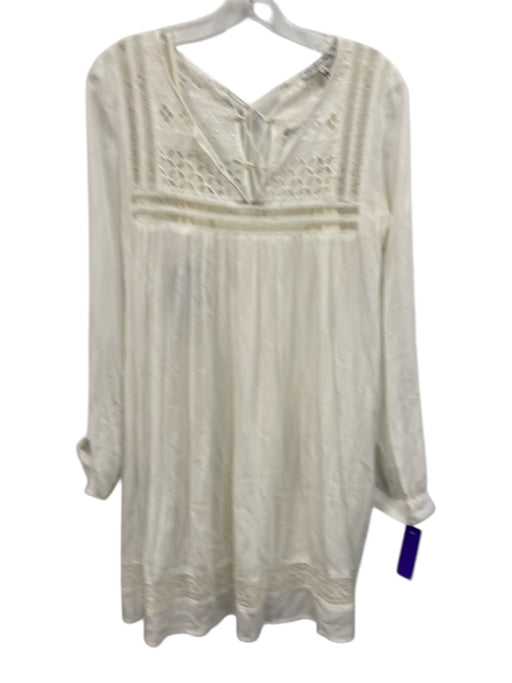heartloom Size S White Rayon & cotton Cutout Detailing Back Tie Dress White / S