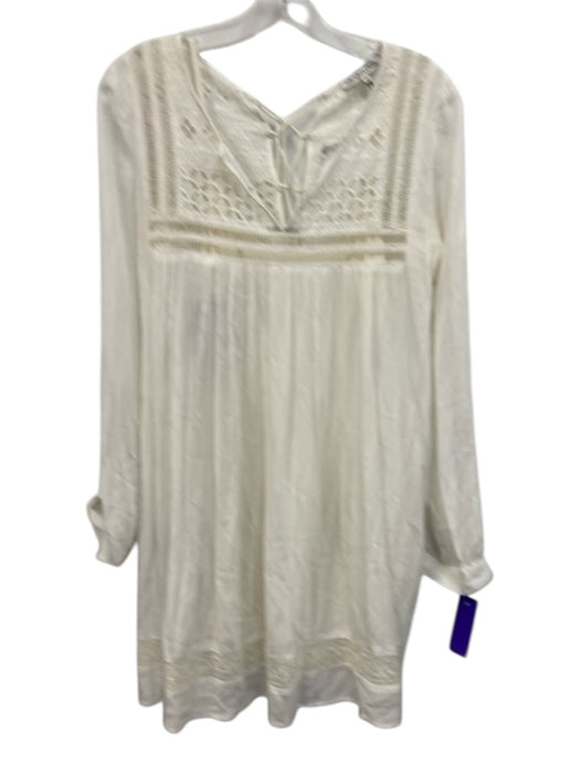 heartloom Size S White Rayon & cotton Cutout Detailing Back Tie Dress White / S