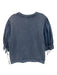 Ulla Johnson Size XL Blue Cotton Crew Neck Puff Sleeve Sweatshirt Top Blue / XL