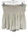 Koch Size M White & Gold Polyester Velvet Dotted Shirred Flowy Shorts White & Gold / M