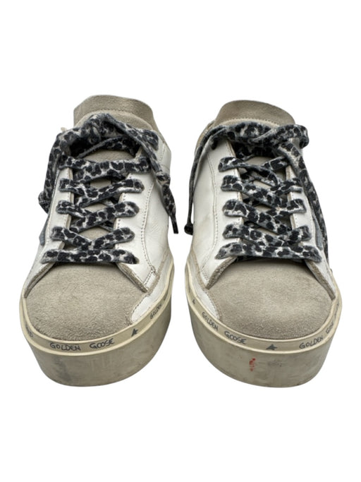 Golden Goose Shoe Size 37 White, Gray, Beige Leather Leopard Print Sneakers White, Gray, Beige / 37