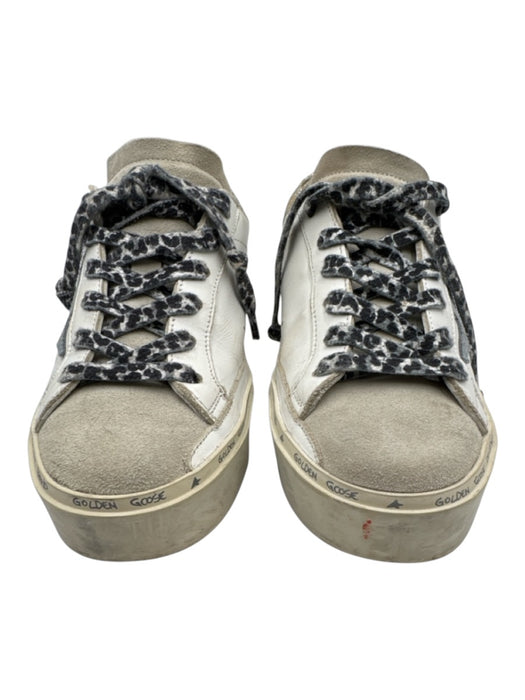 Golden Goose Shoe Size 37 White, Gray, Beige Leather Leopard Print Sneakers White, Gray, Beige / 37