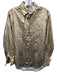 Lanhtropy Size M Gold Linen Foil Coating Metallic Long Sleeve Blouse Top Gold / M